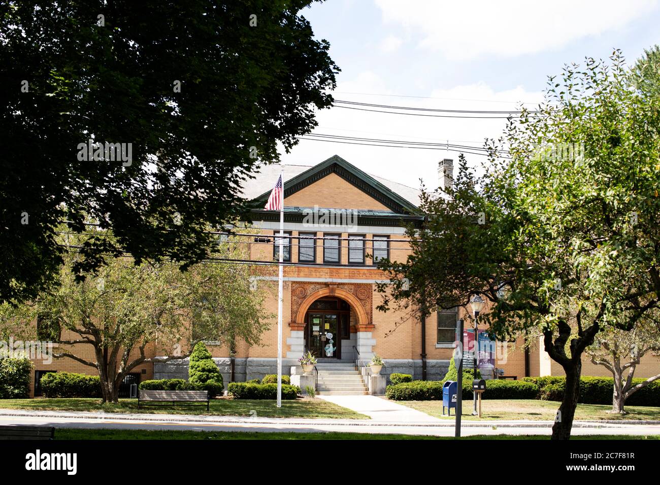 The J. V. Fletcher Public Library in Westford, Massachusetts, USA Stock