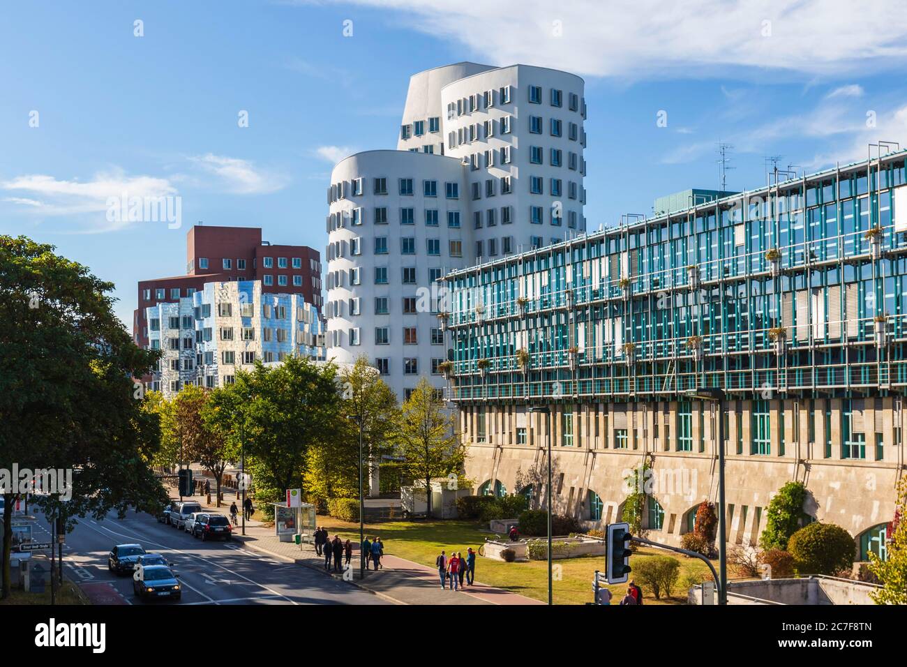 WDR State Studio, Architekt parade architekten, Gehry Bauten, Media Harbour, Duesseldorf, North Rhine-Westphalia, Germany Stock Photo
