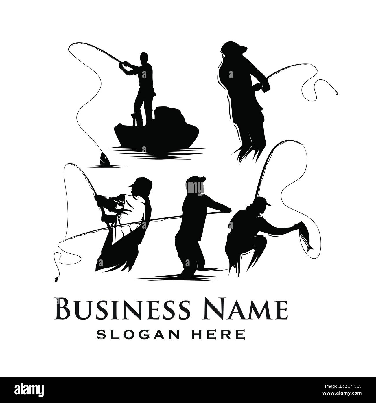 Fisherman logo Cut Out Stock Images & Pictures Alamy