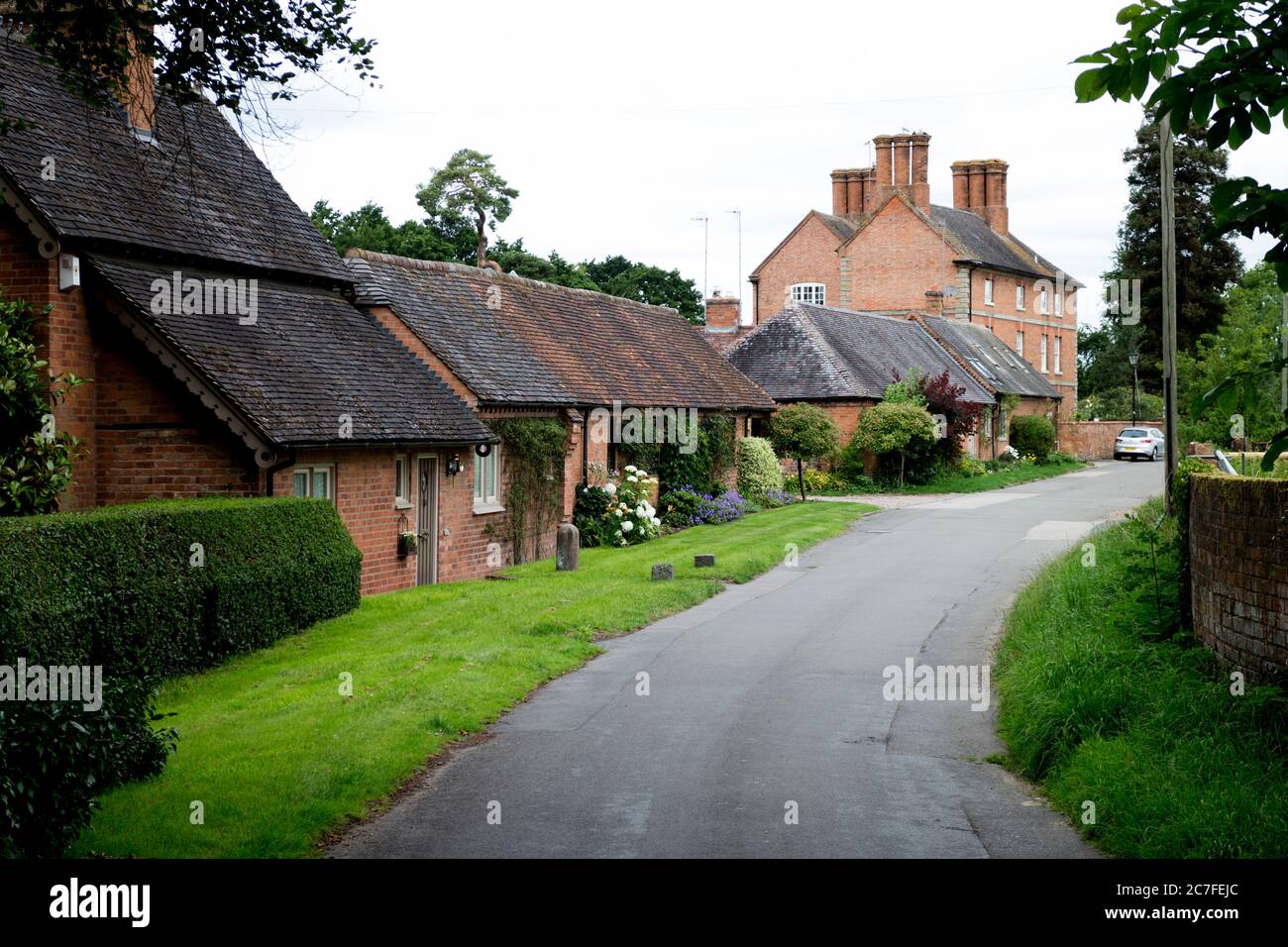 Vicarage Lane, Sherbourne village, Warwickshire, England, UK Stock Photo