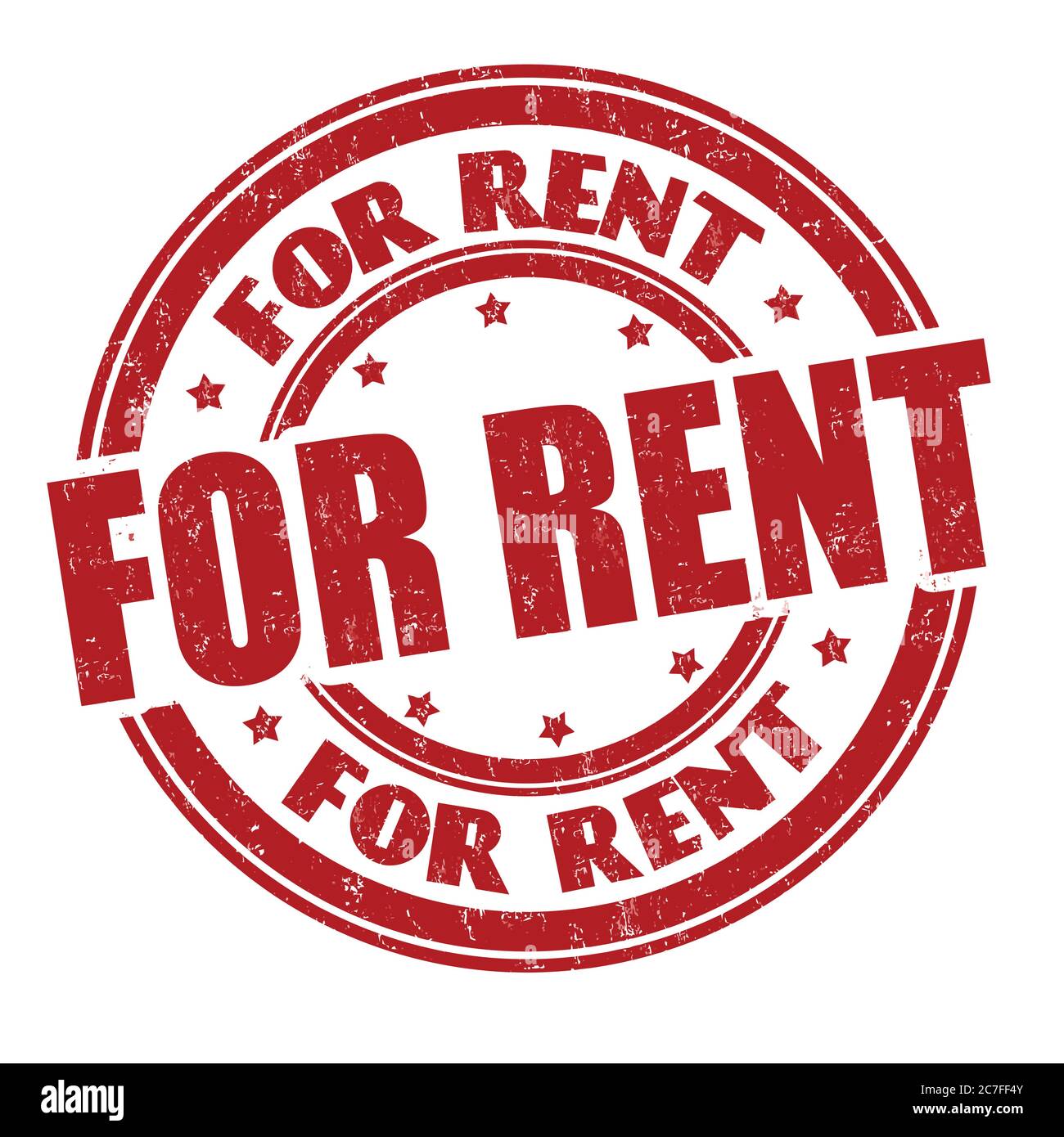 For rent sign or stamp on white background, vector illustration Stock
