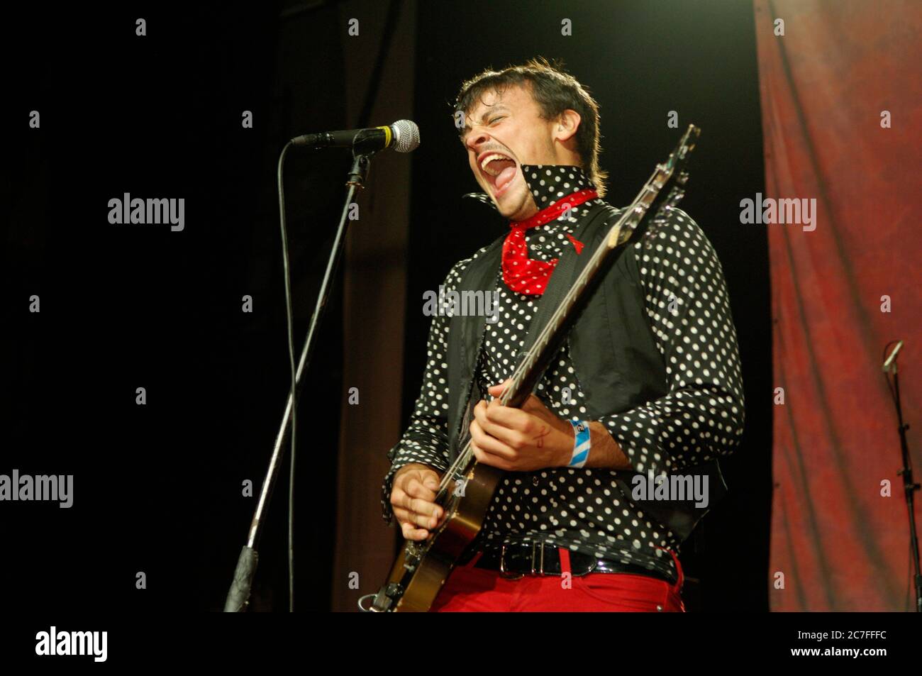 Singer Shawn Harris of The Matches performing at the Alternative Press