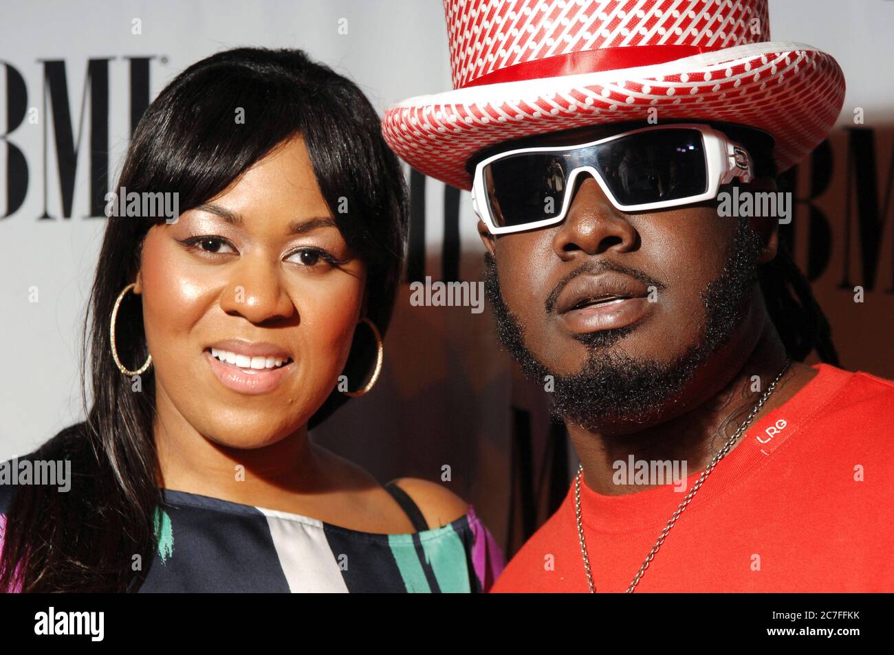 (L-R) Makeba Riddick and T-Pain at the BMI Panel at the Key Club in W ...