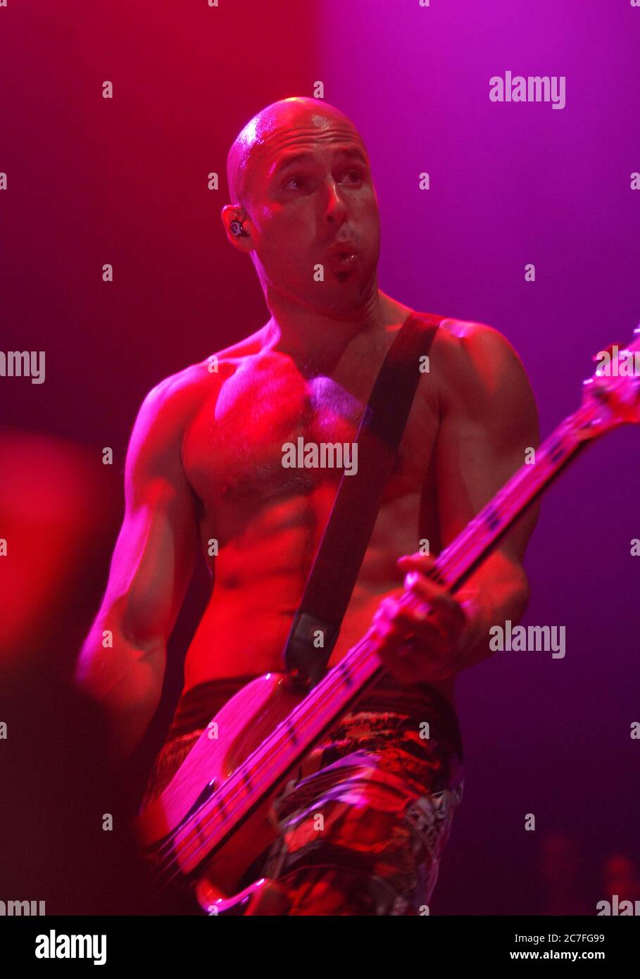 Bret Bollinger of Pepper performs at Club Nokia on January 29, 2009 in Los Angeles, California. Credit: Jared Milgrim/The Photo Access Stock Photo