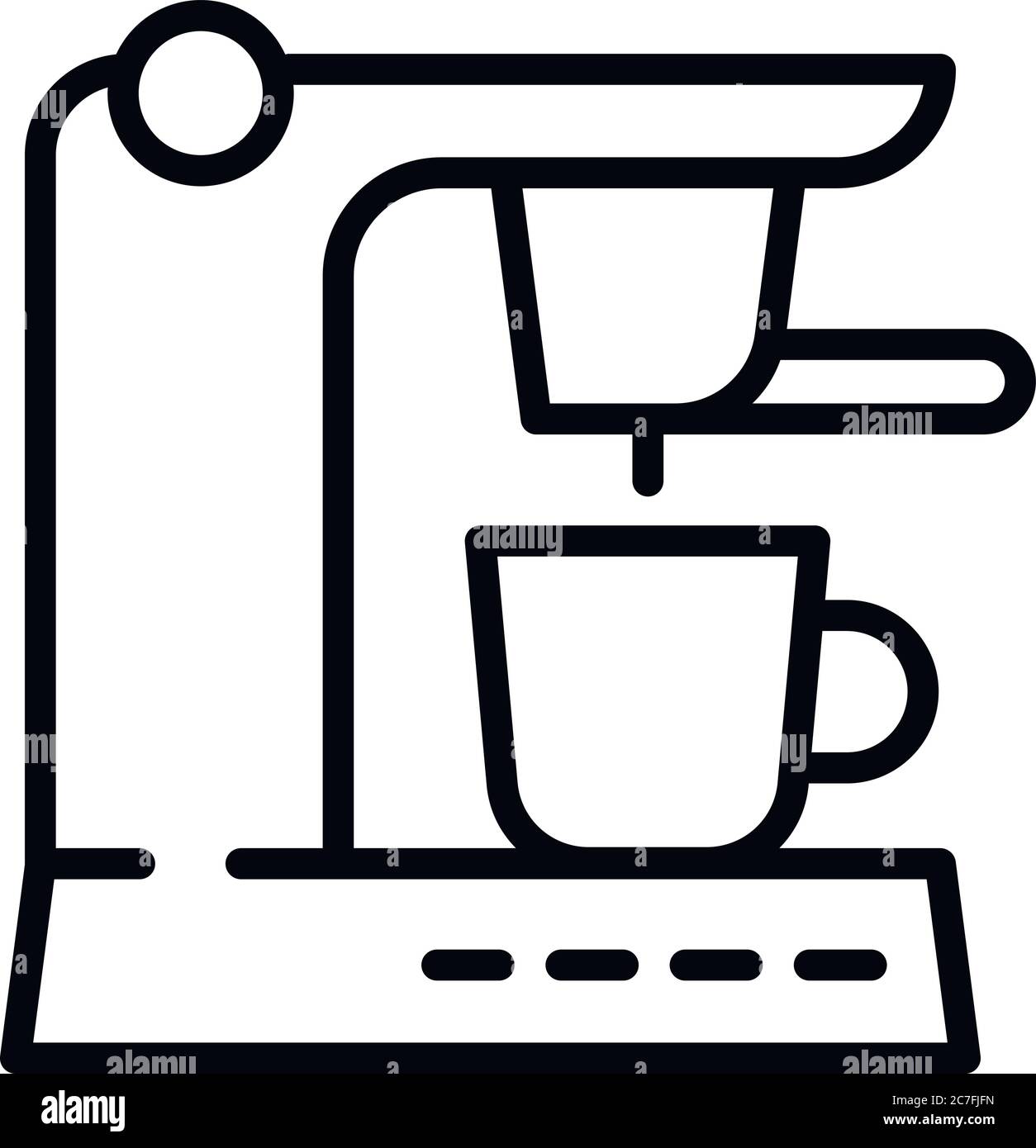 Coffee maker icon. Outline coffee maker vector icon for web design
