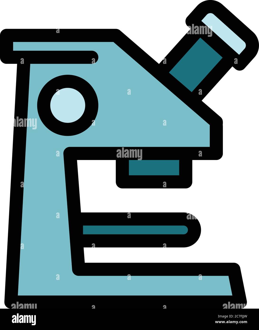 Laboratory microscope icon. Outline laboratory microscope vector icon