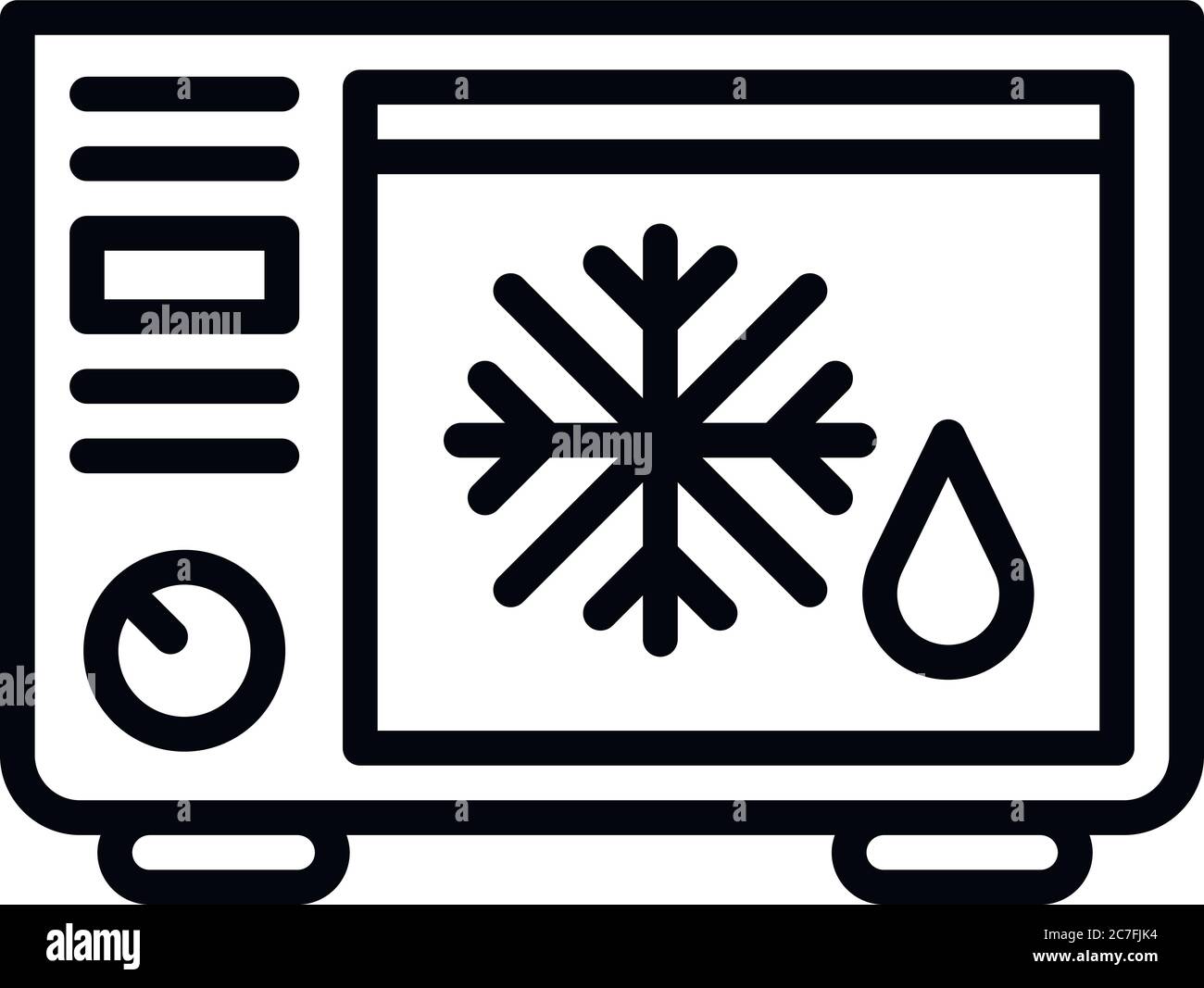 Microwave unfrozen icon. Outline microwave unfrozen vector icon for web design isolated on white background Stock Vector