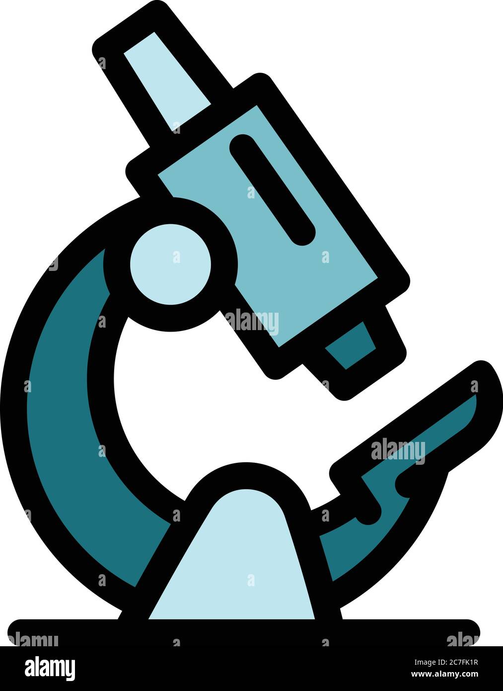 Magnifying microscope icon. Outline magnifying microscope vector icon ...