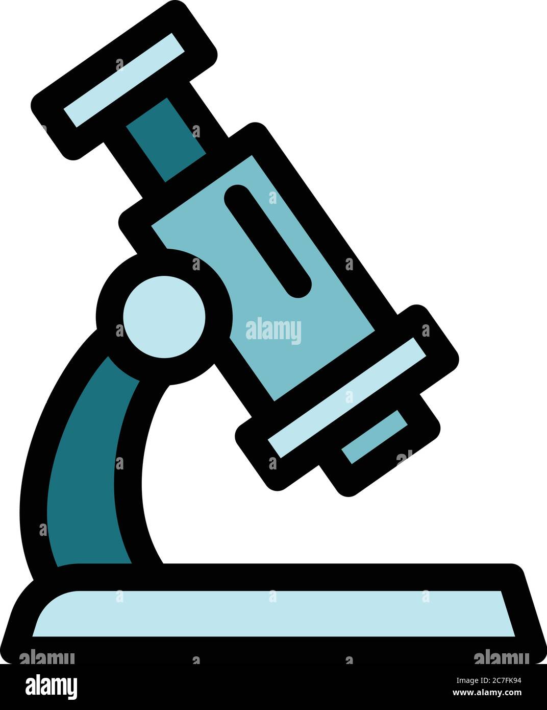Medical microscope icon. Outline medical microscope vector icon for web ...
