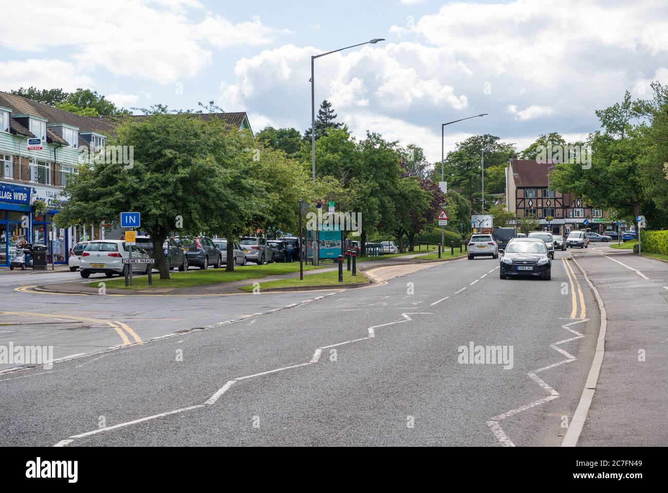 Chenies Parade shopping street, Little Chalfont, Buckinghamshire
