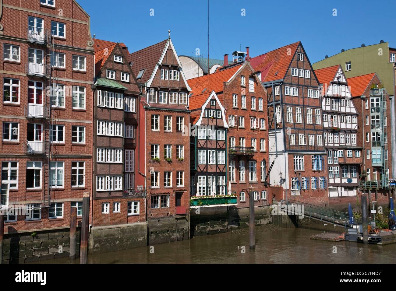 Germany, Hamburg, reservoir on the Nikolaifleet, Hanseatic town Hamburg. Stock Photo