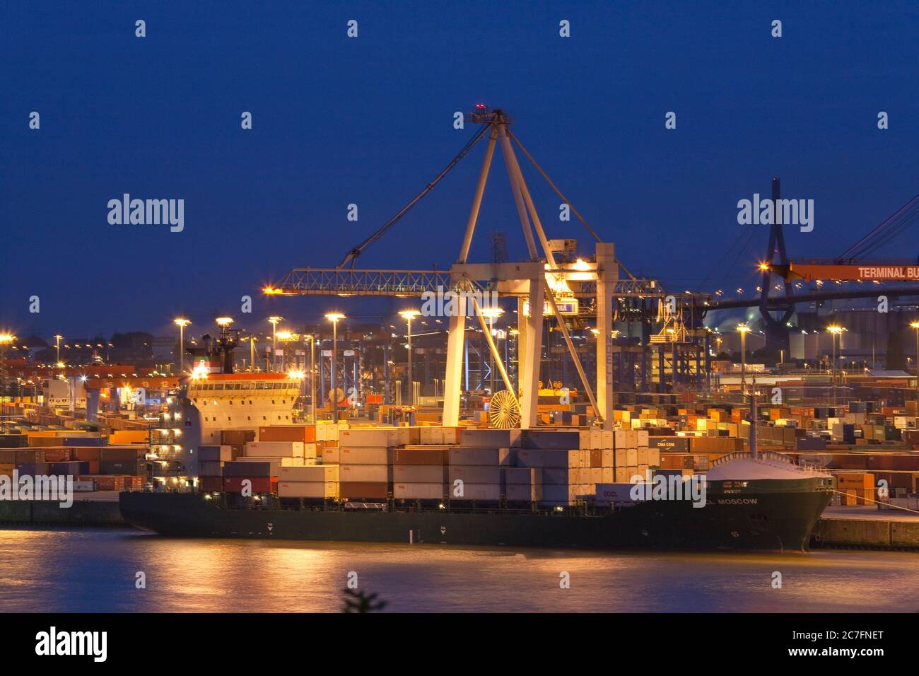 Germany, Hamburg, Buchardkai in the hamburger harbour, Hanseatic town Hamburg. Stock Photo