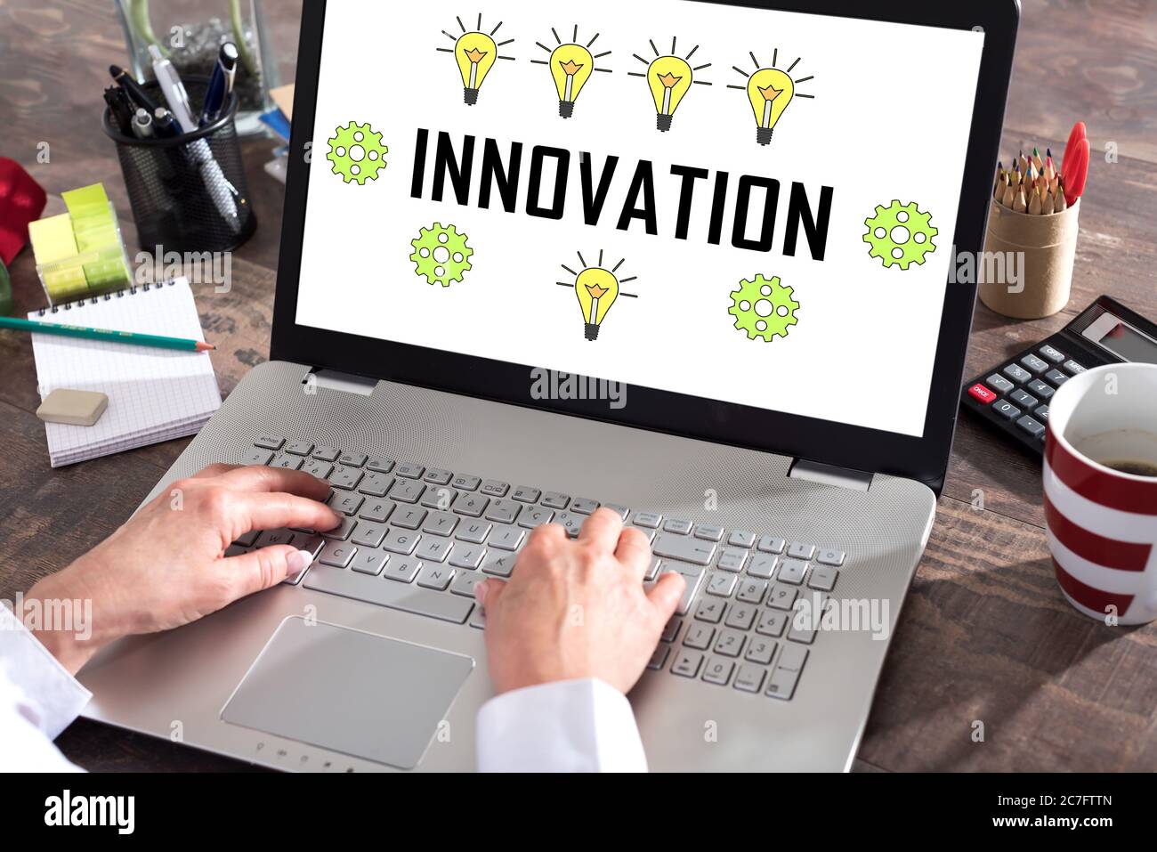 Model Innovative On Computer Innovation concept shown on a laptop screen Stock Photo - Alamy