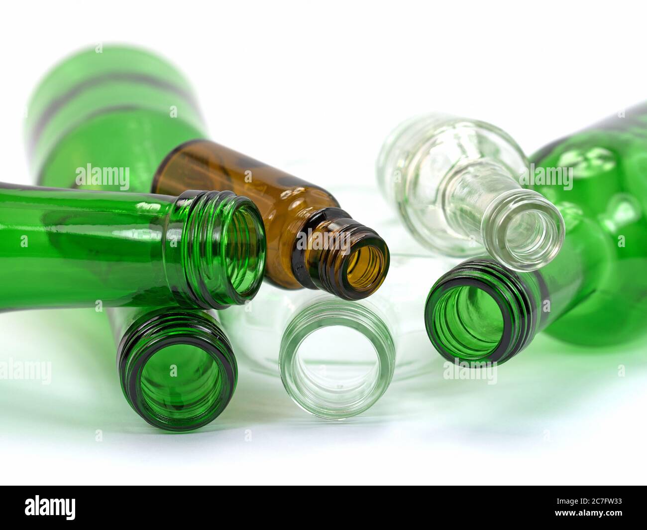 Old empty glass bottles for recycling Stock Photo Alamy