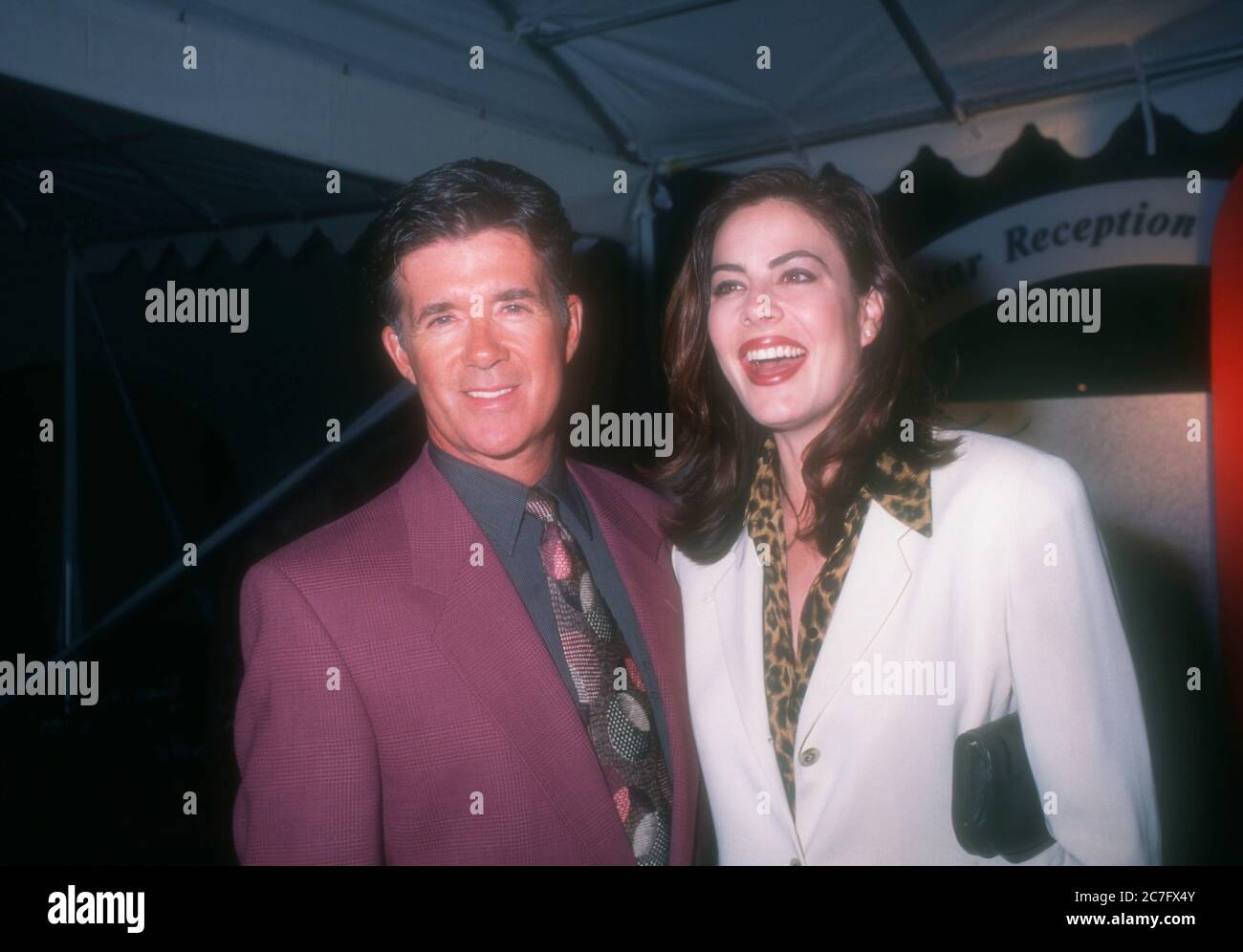 Pasadena, California, USA 15th January 1996 Actor Alan Thicke and Gina Tolleson attend NBC All Star Reception at Winter TCA Press Tour on January 15, 1996 at Ritz-Carlton Hotel in Pasadena, California, USA. Photo by Barry King/Alamy Stock Photo Stock Photo
