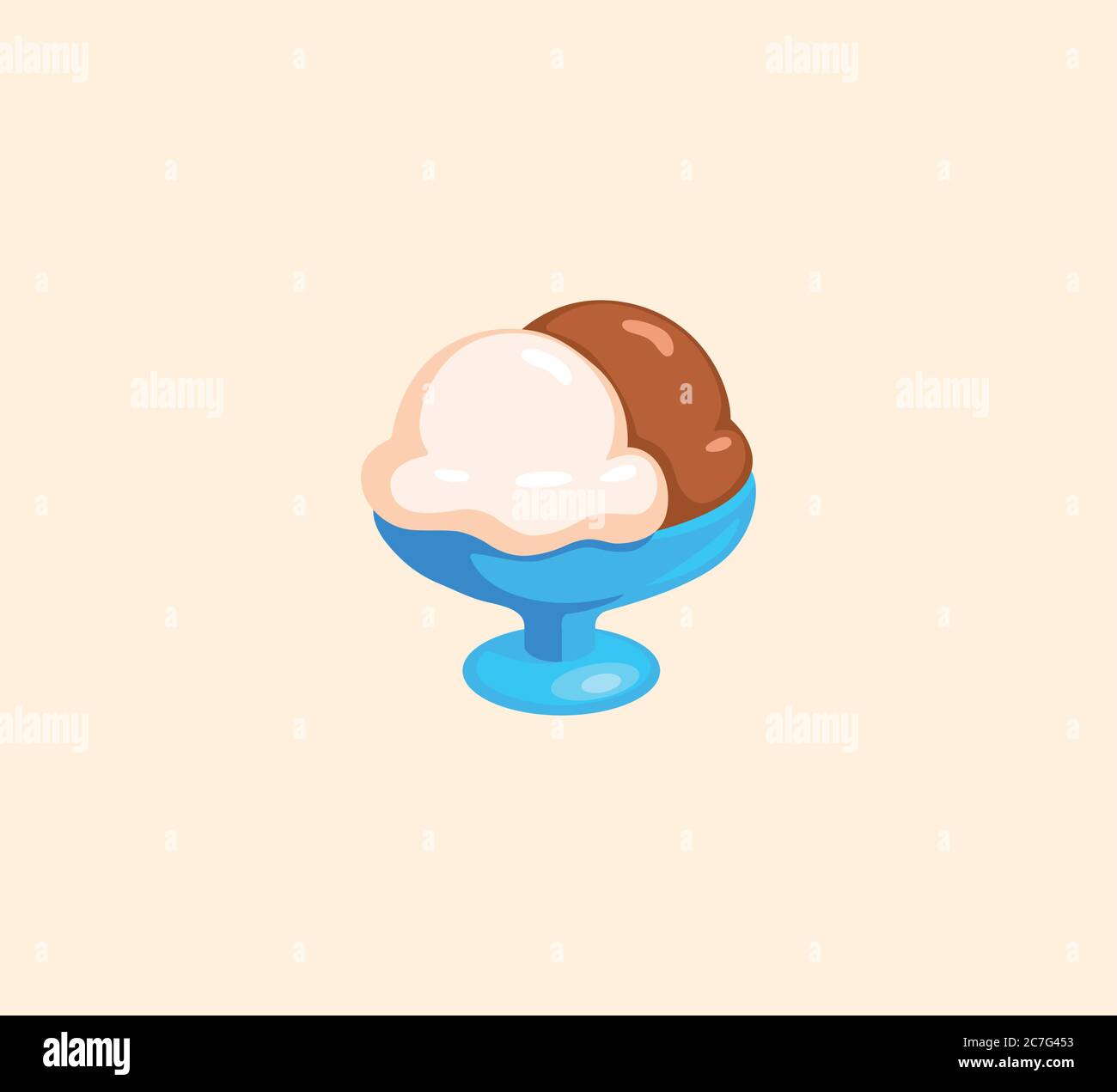 Ice cream vector isolated illustration. Ice cream icon Stock Vector