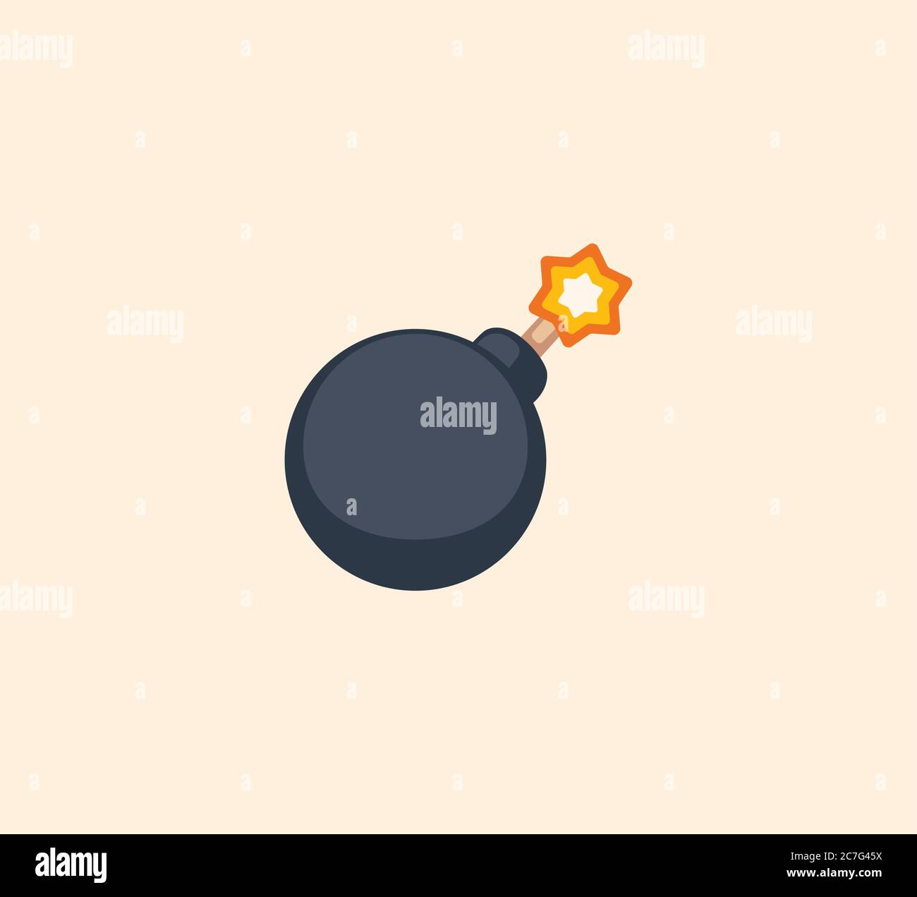 Bomb vector isolated illustration. Bomb icon Stock Vector