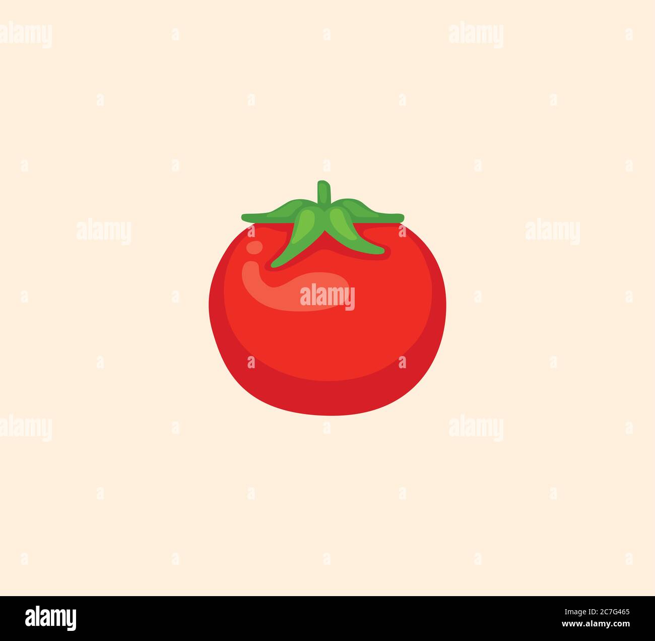 Tomato vector isolated illustration. Tomato vector Stock Vector