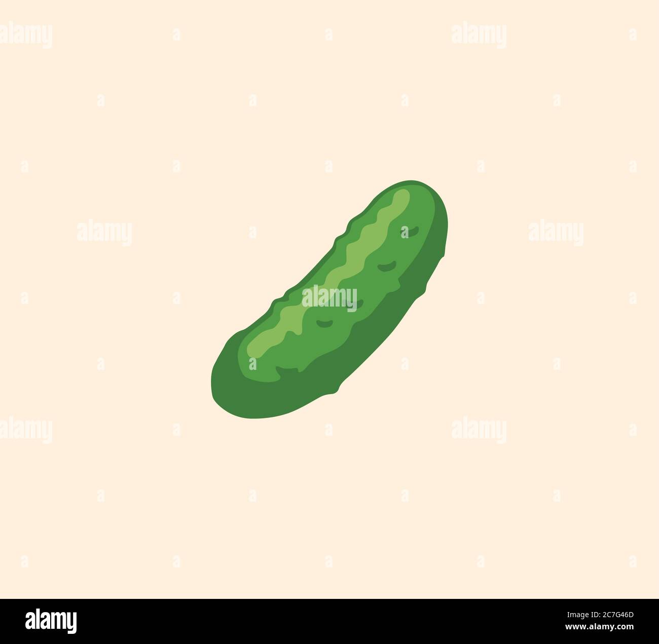 Cucumber vector isolated illustration. Cucumber icon Stock Vector