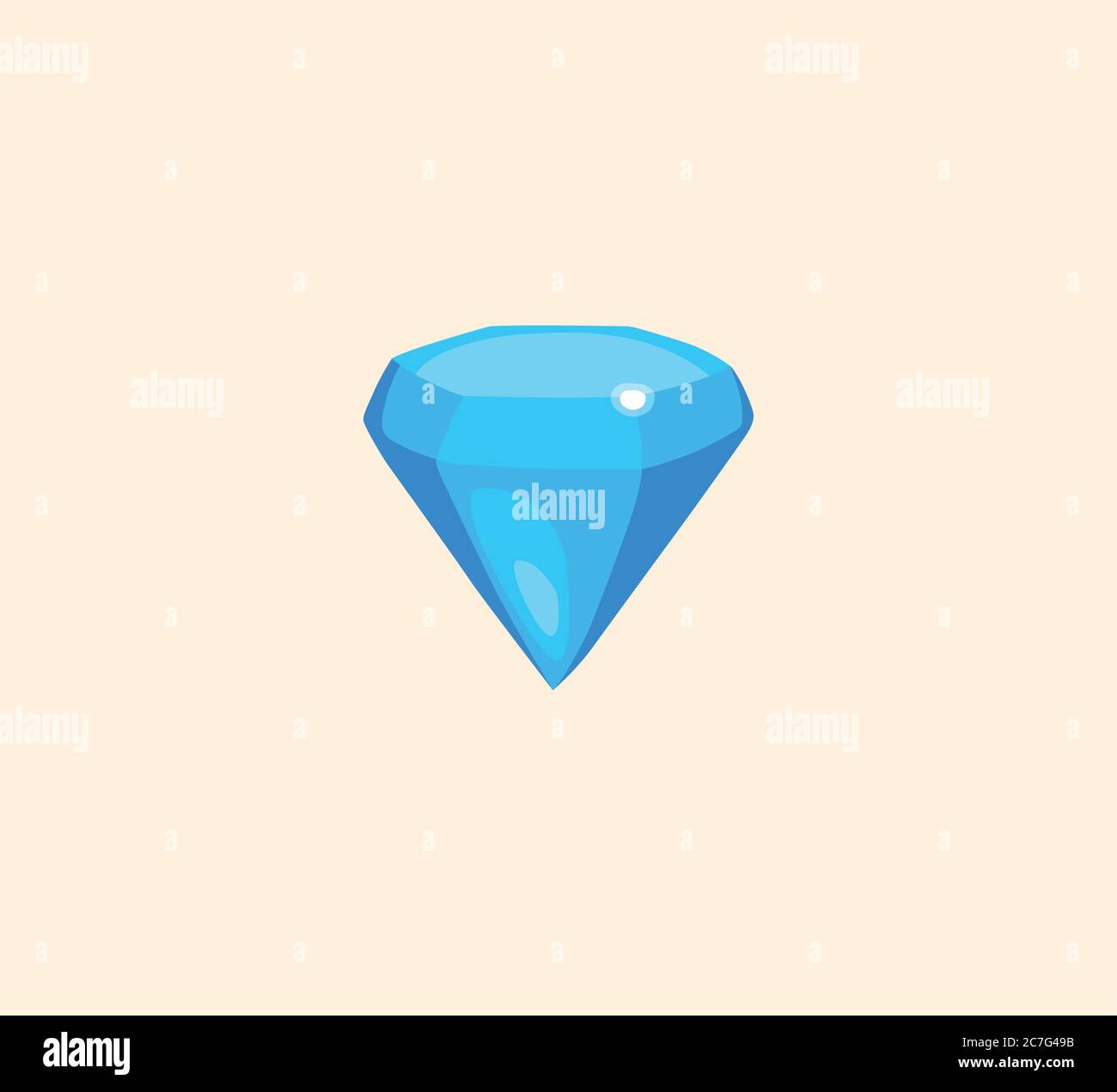 Diamond vector isolated illustration. Diamond icon Stock Vector