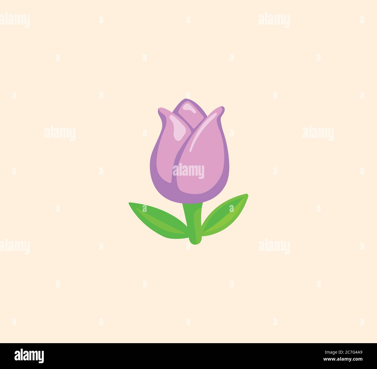 Tulip vector isolated illustration. Tulip icon Stock Vector