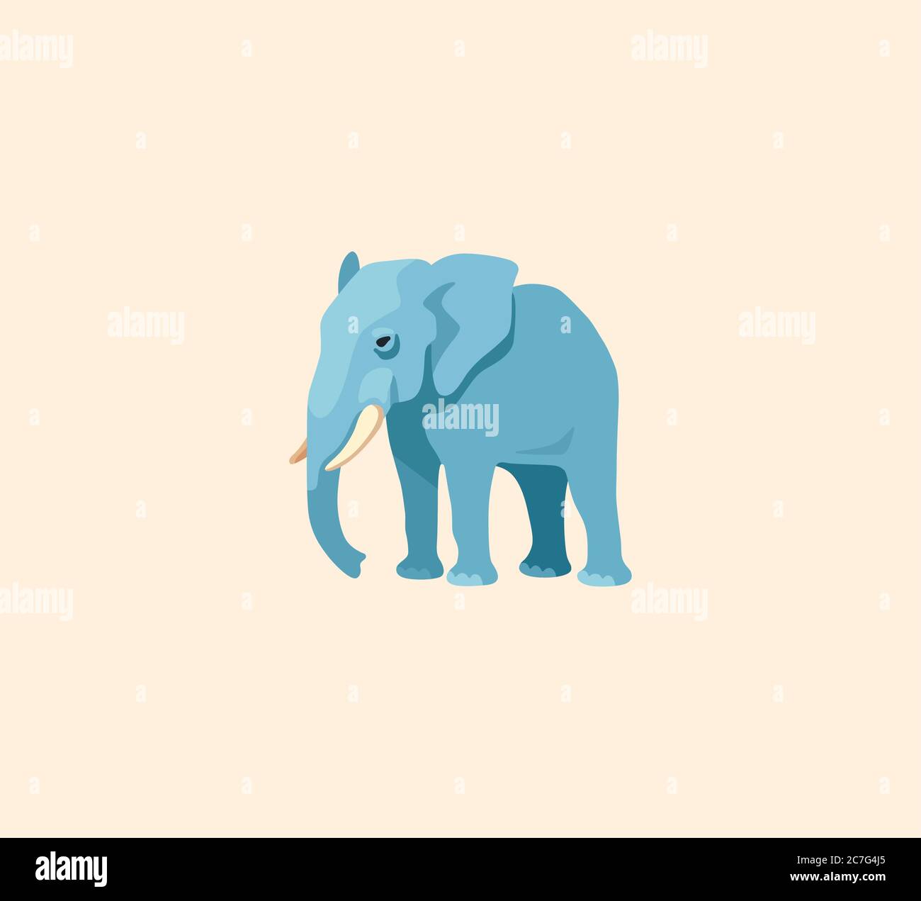 Elephant vector isolated illustration. Elephant icon Stock Vector