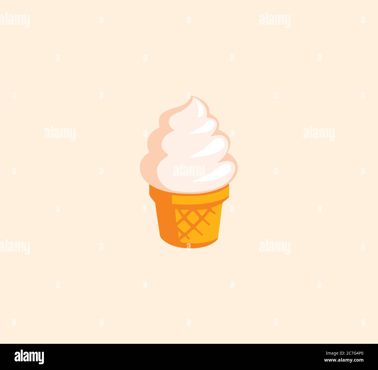 Ice cream vector isolated illustration. Ice cream icon Stock Vector