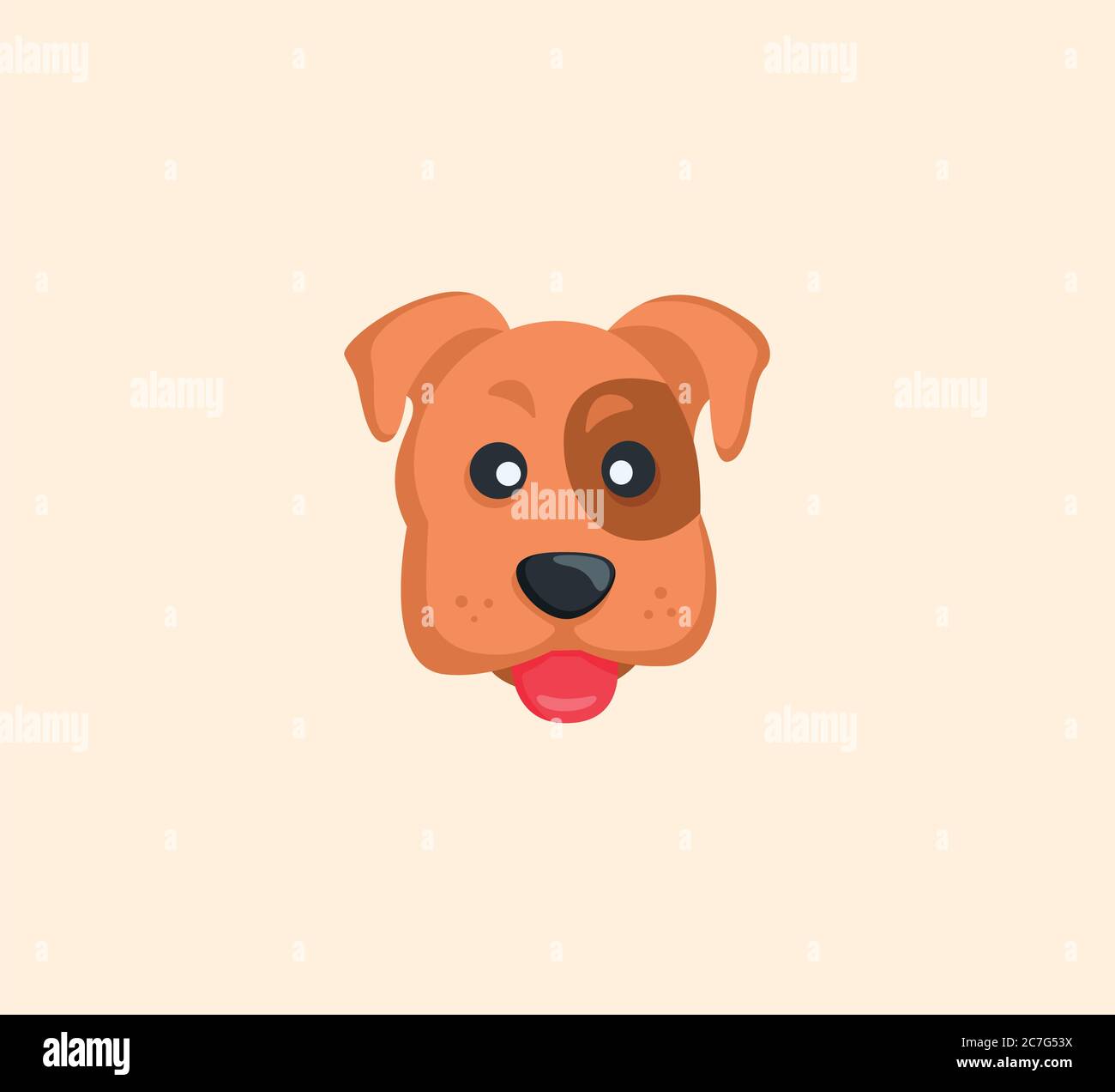 Dog face vector isolated illustration. Dog icon Stock Vector