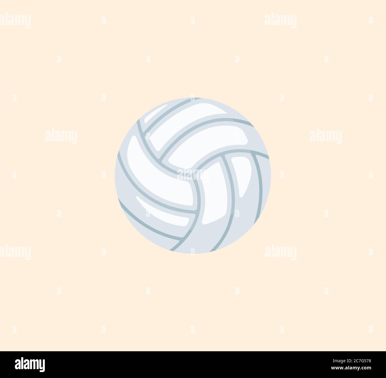 Volleyball ball vector isolated illustration. Volleyball ball icon Stock Vector