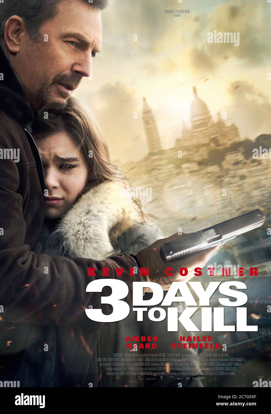 3 Days to Kill - Movie Poster Stock Photo