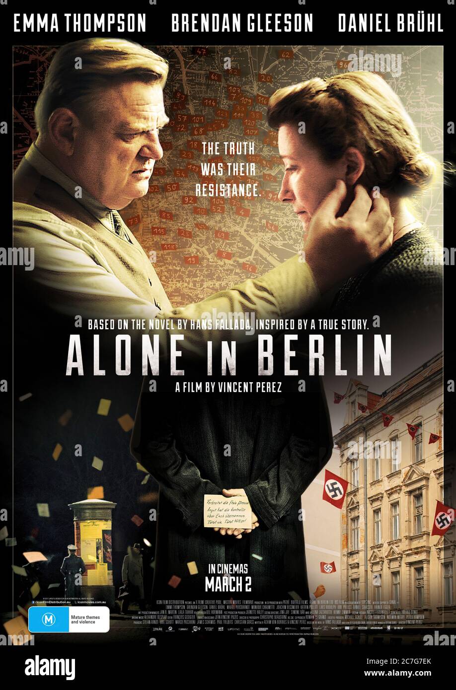 Alone in Berlin - Movie Poster Stock Photo