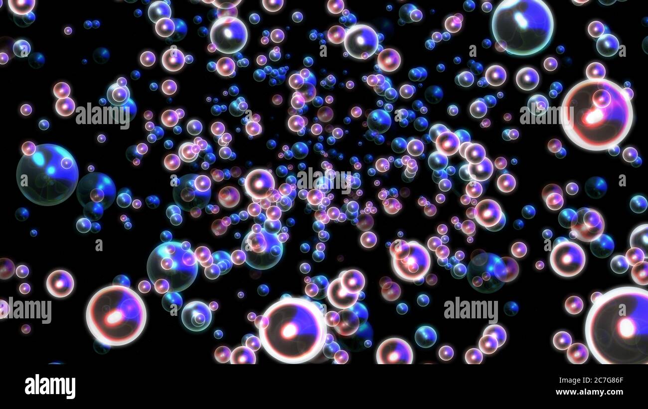 bubbles liquid 3d illustration render, abstract background Stock Photo ...
