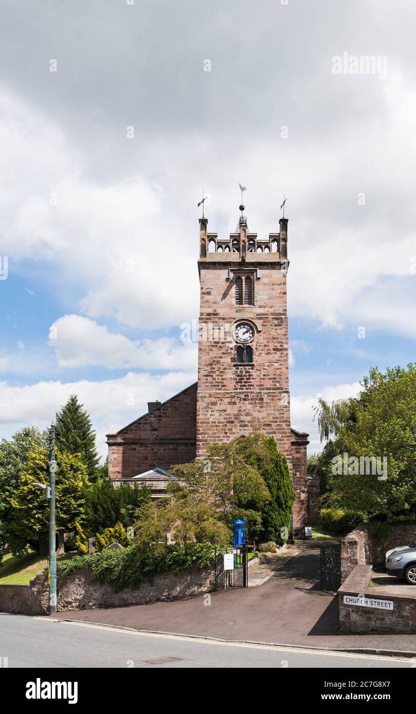 Exterior of St. Mary's Parish church at Wooler, Northumberland, UK Stock Photo