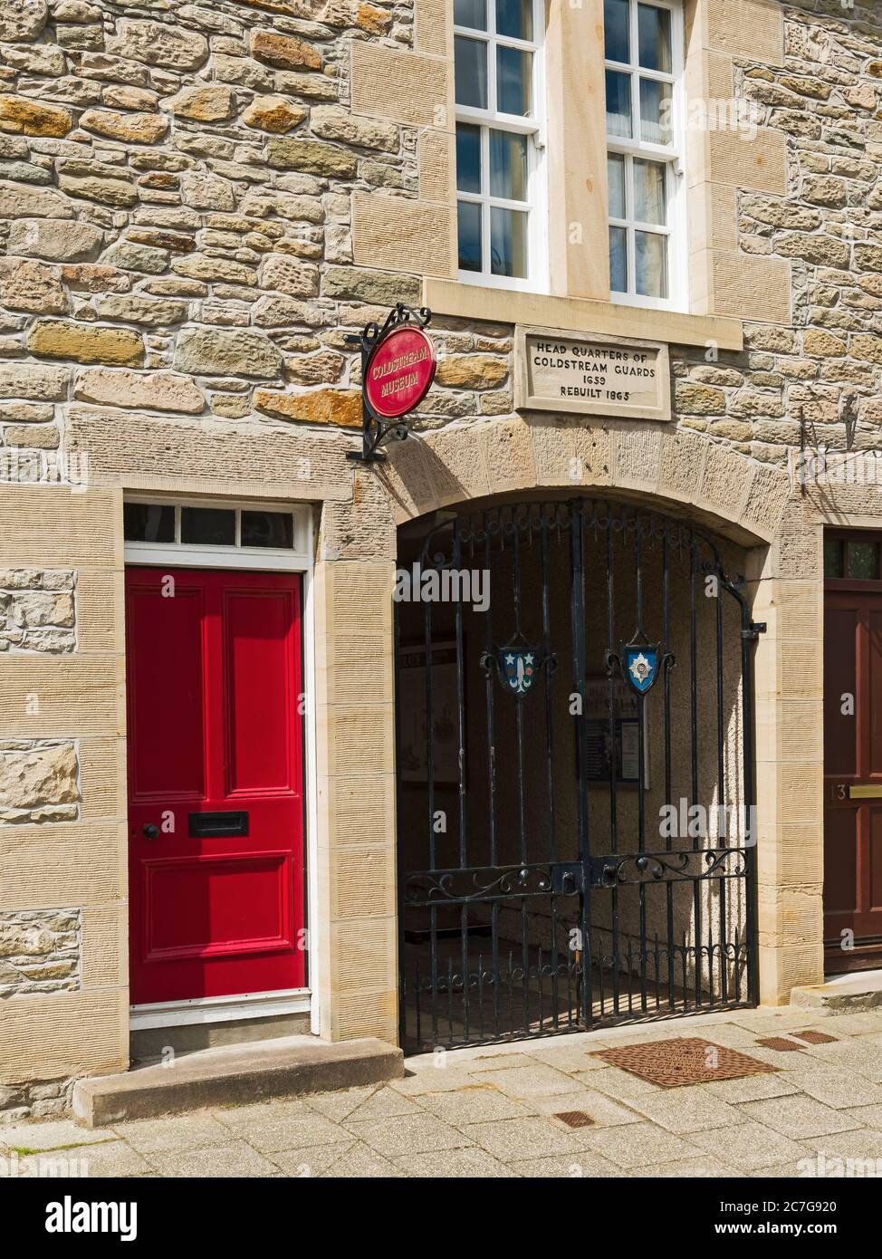 Headquarters of Coldstream Guards at Coldstream, Scotland, UK Stock Photo