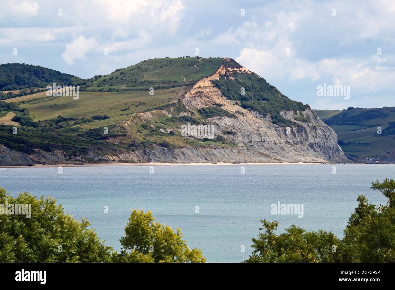 Golden Cap from the South West Coast Path near Devonshire Head at Ware