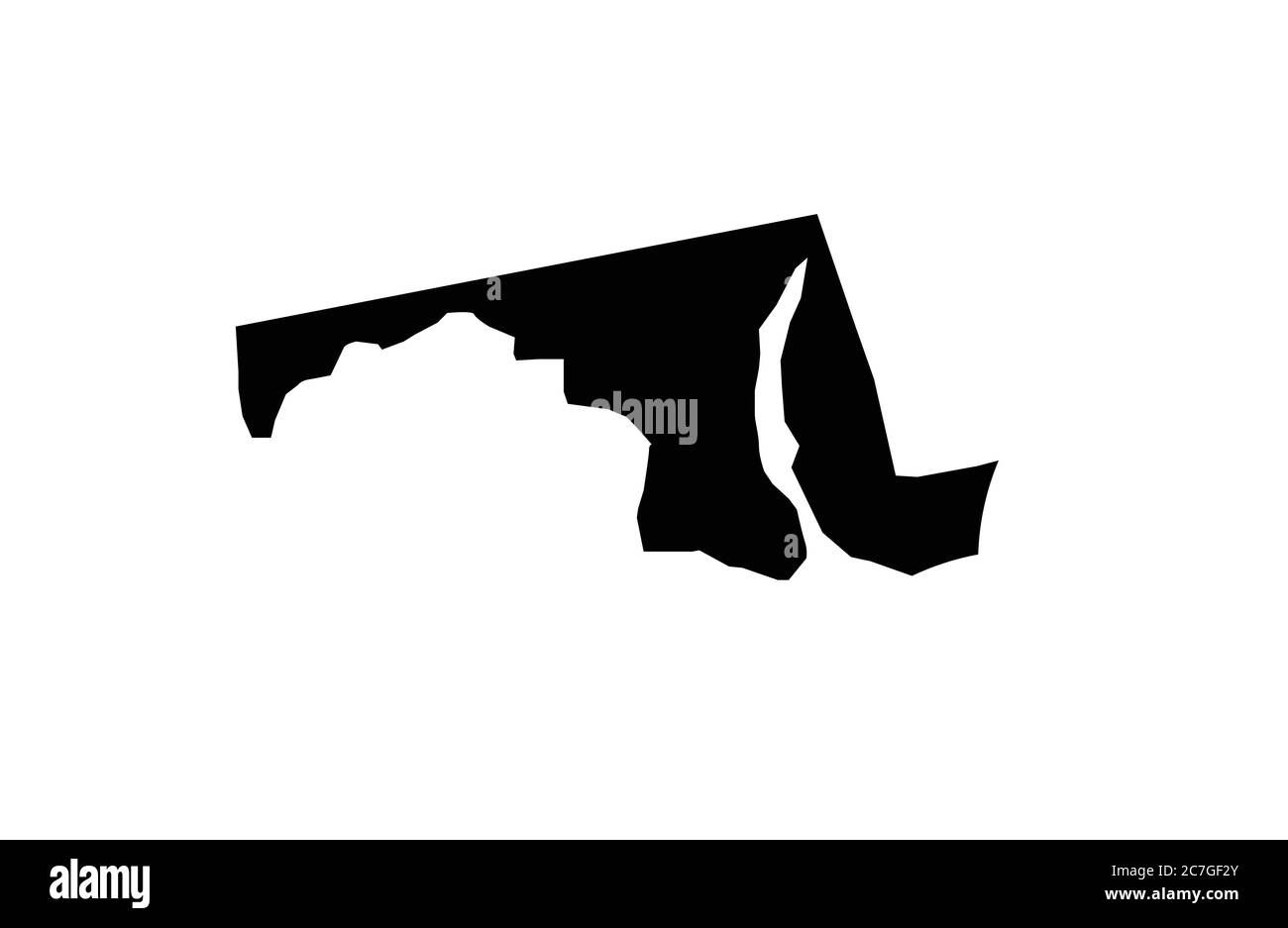 Maryland map outline vector illustration Stock Vector Image &amp; Art - Alamy
