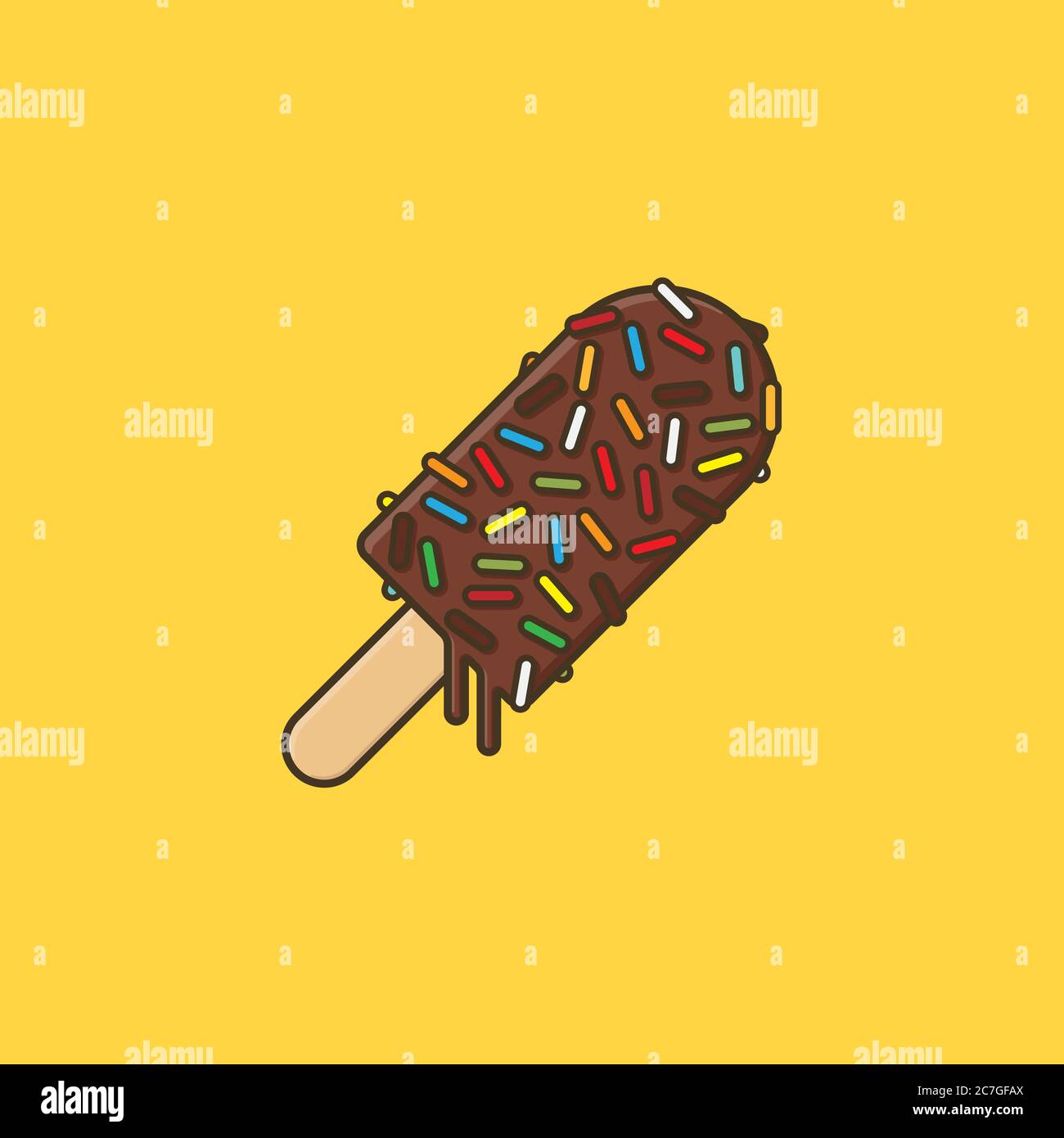 Ice cream popsicle with sprinkles vector illustration for Sprinkle Day