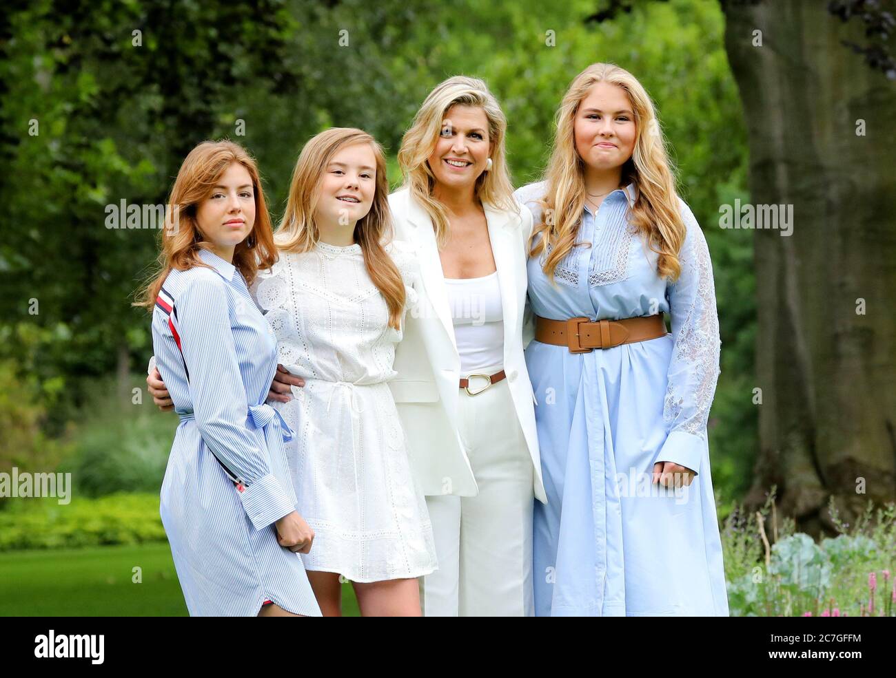 Queen Maxima, Princess Amalia, Princess Alexia and Princess Ariane of ...