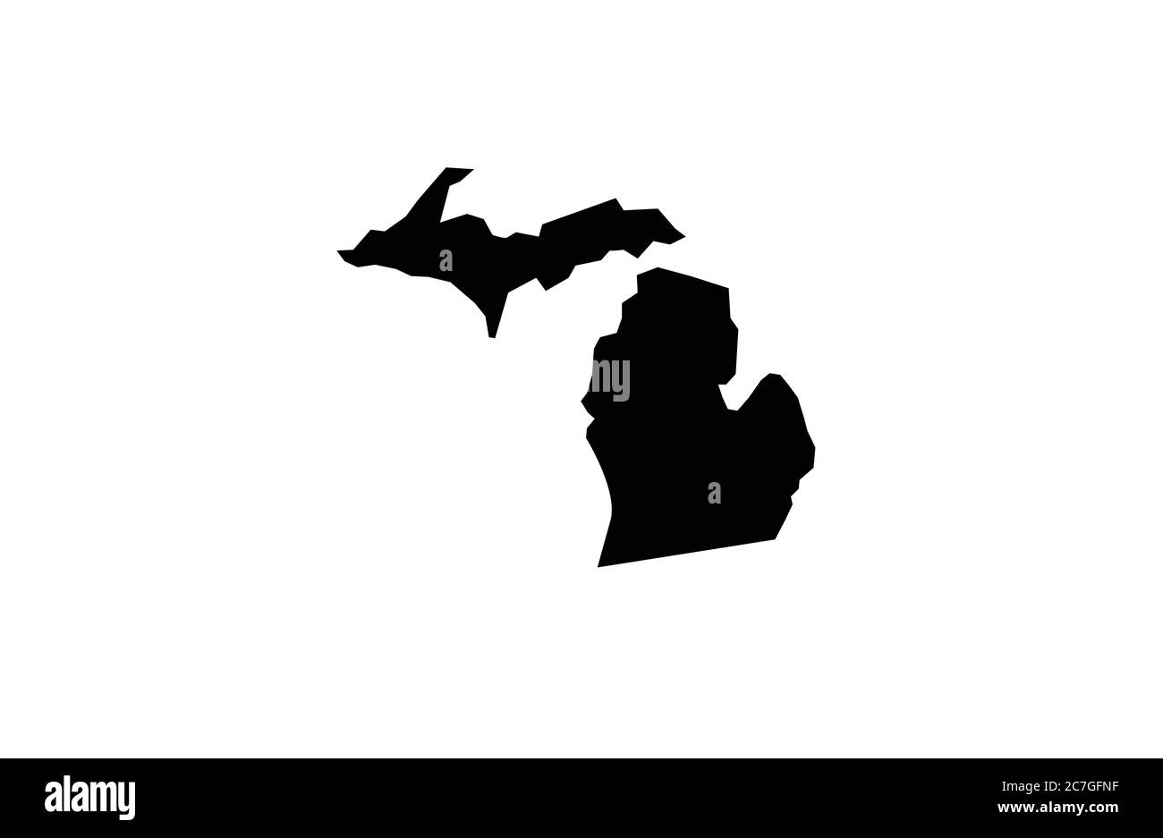 Michigan map outline state vector illustration Stock Vector Image & Art