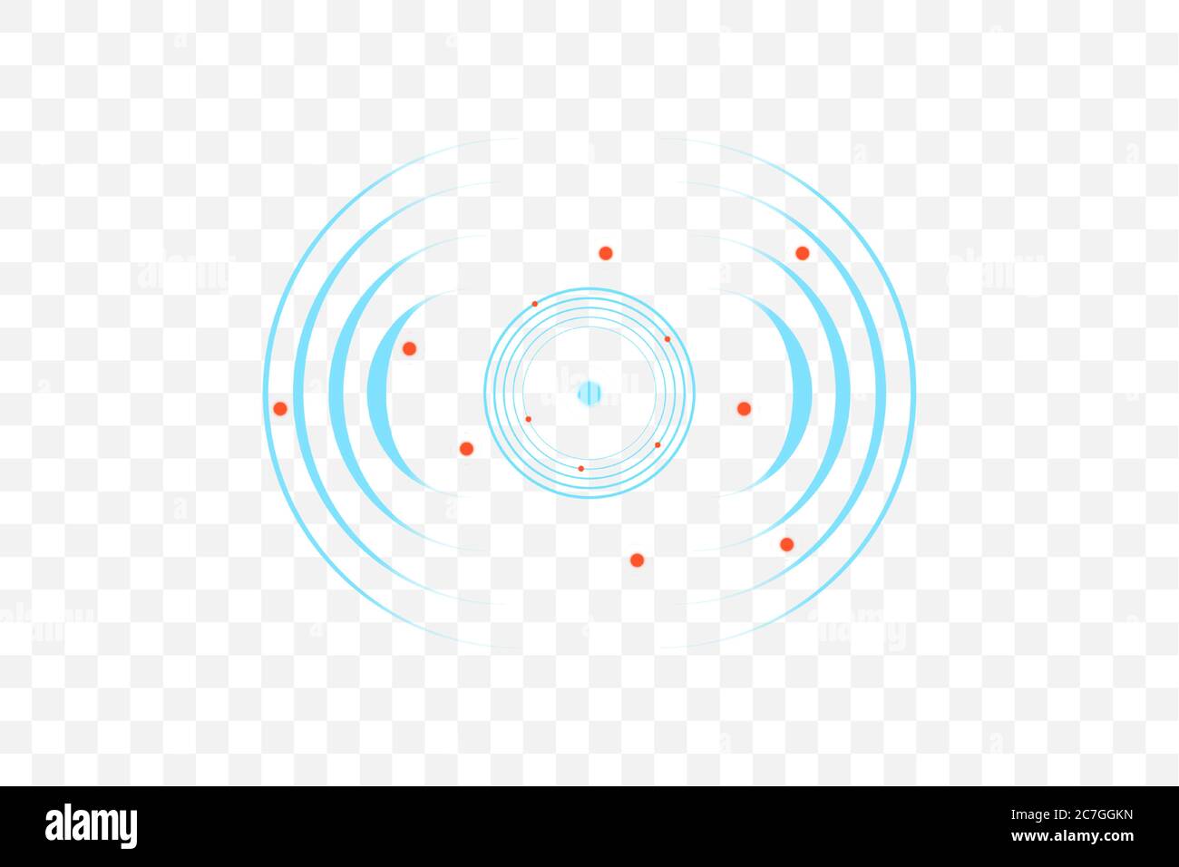 Sonar wave sign. Vector illustration. Radar icon Stock Vector
