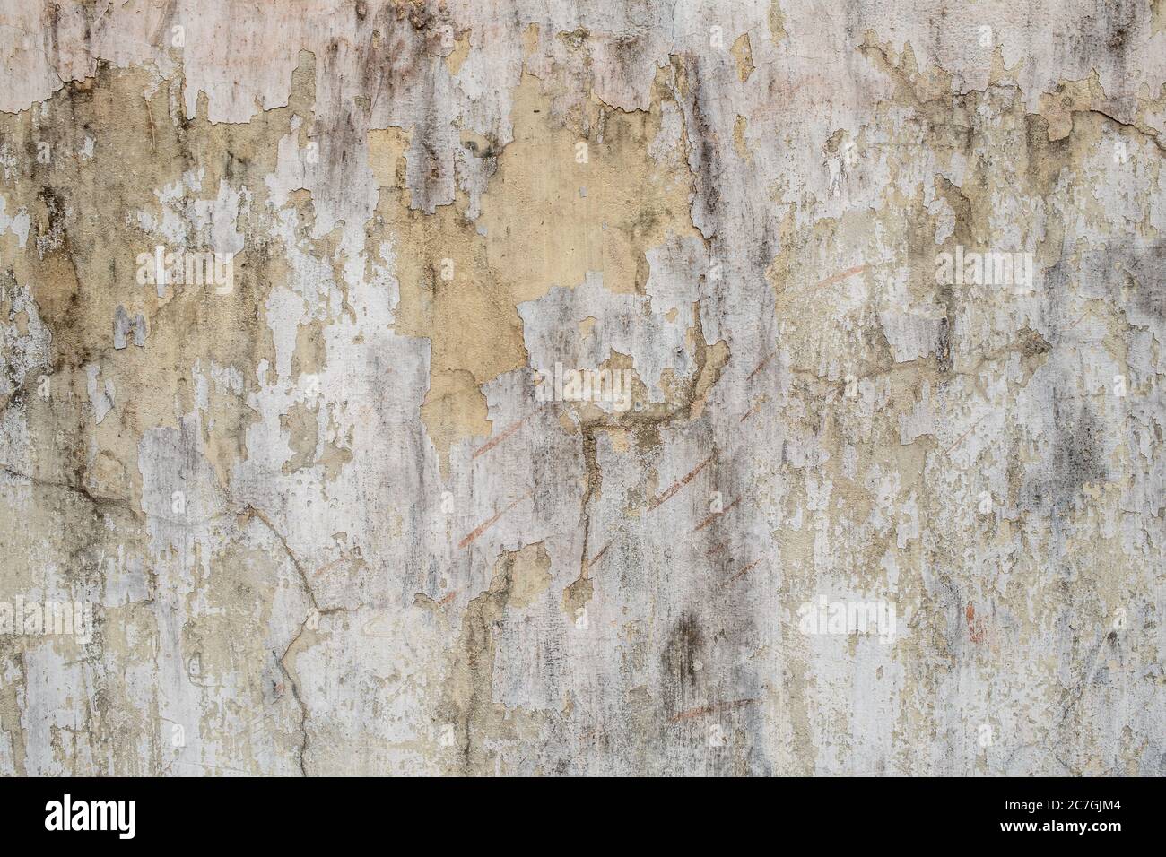 An old white weathered wall Stock Photo