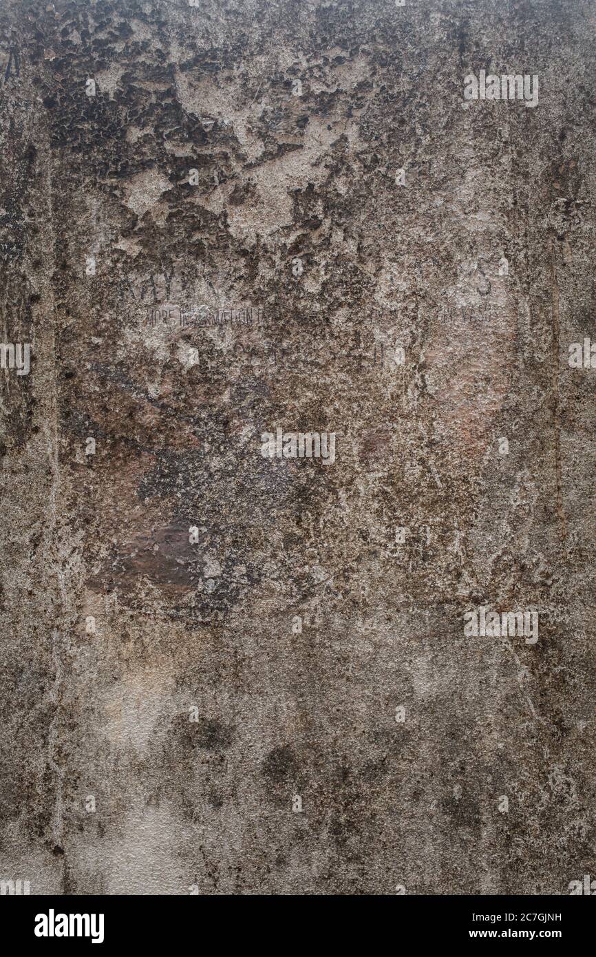 An old gray weathered wall Stock Photo