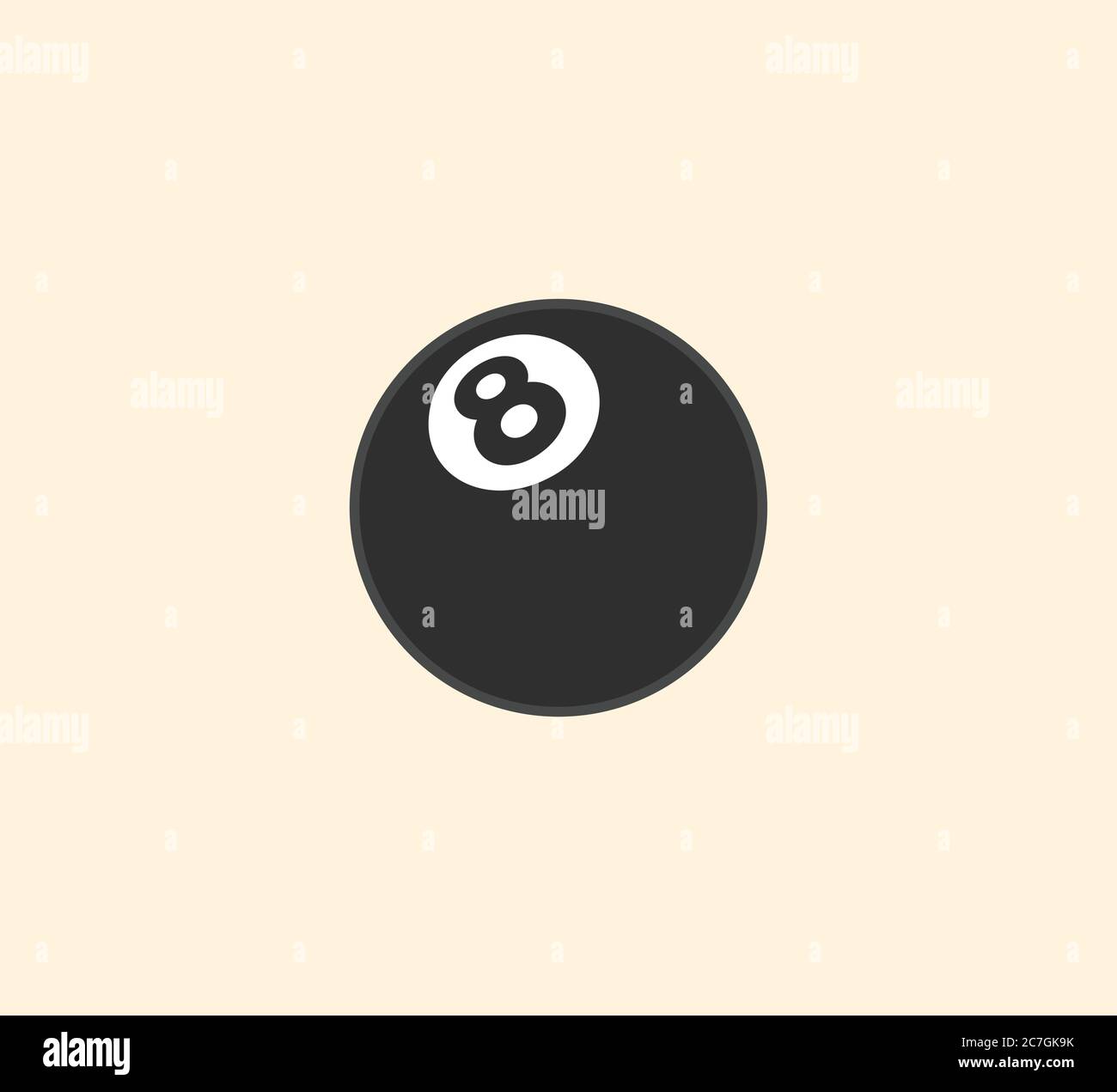 Pool 8 Ball vector isolated icon illustration. Pool 8 Ball icon stock illustration Stock Vector