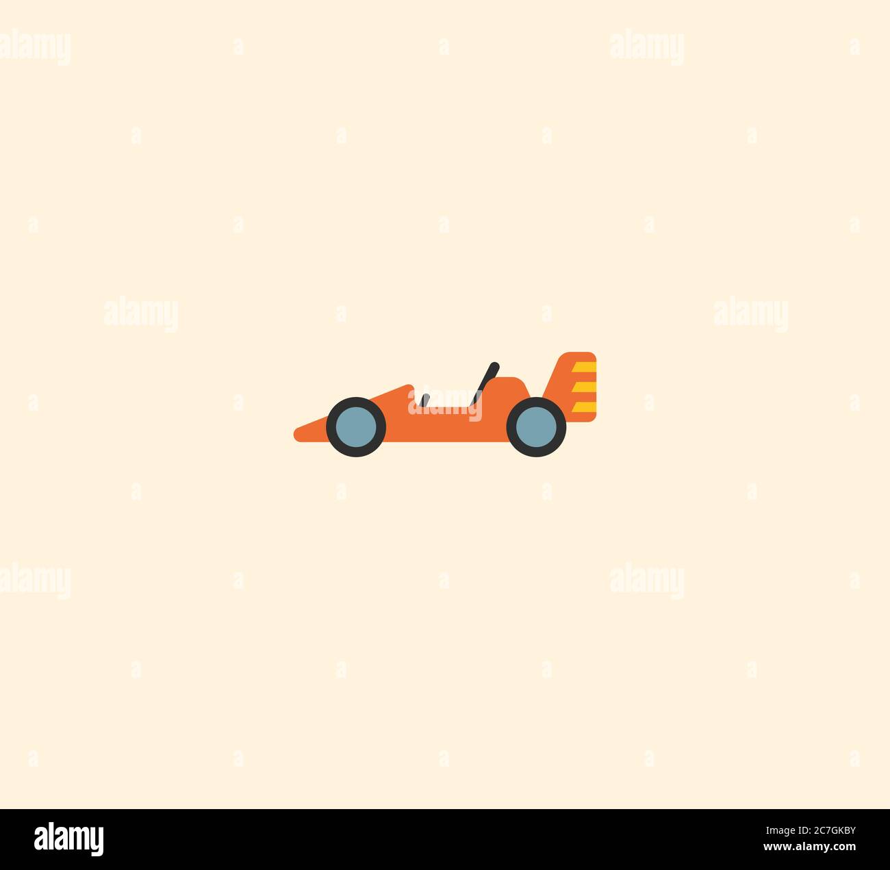 Race car vector isolated icon illustration. Race car icon stock ...