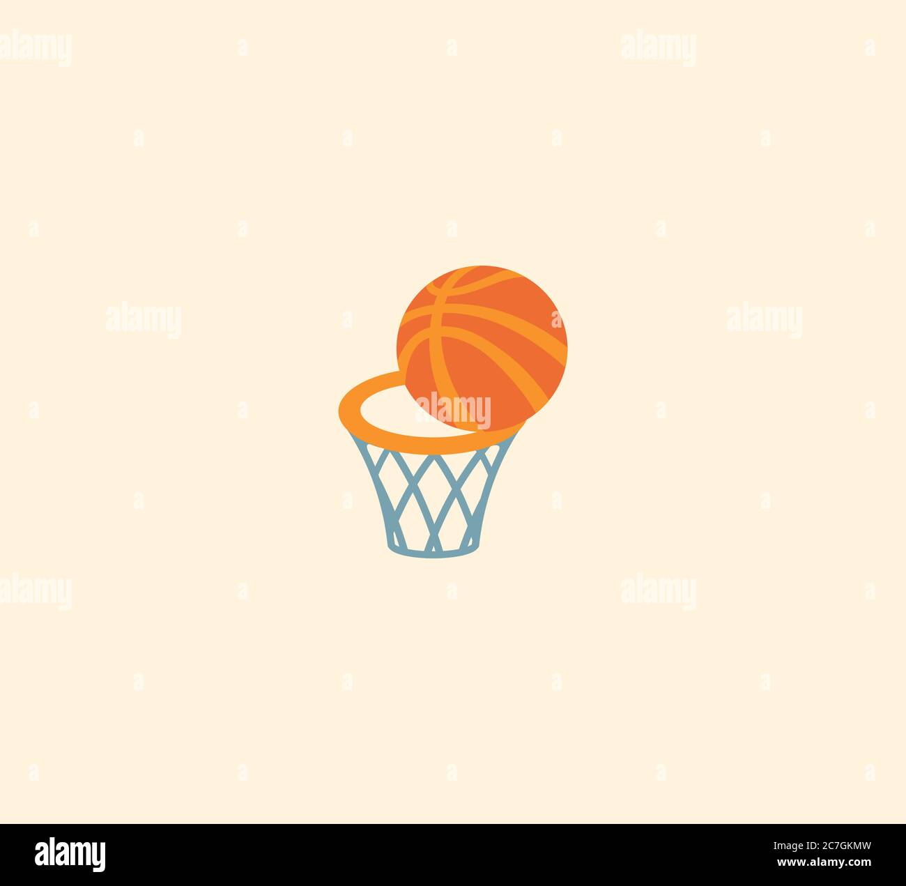 Basketball vector isolated icon illustration Stock Vector
