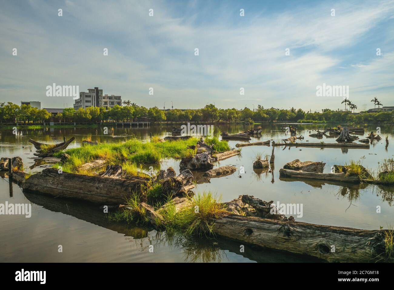timber pond of Luodong Forestry Culture Park in Yilan, Taiwan Stock Photo