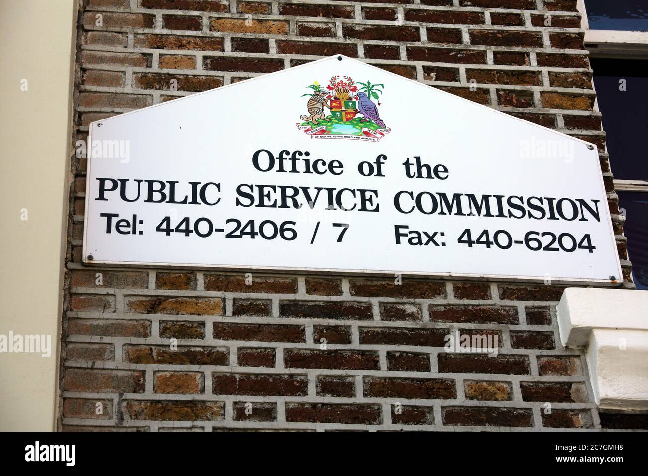 St George's Grenada  Wharf Road Office of Public Service Commission Stock Photo