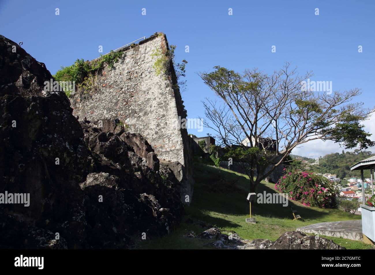 St George's Grenada Fort George Built 1705-1710 Bastion Tracer Fort Stock Photo