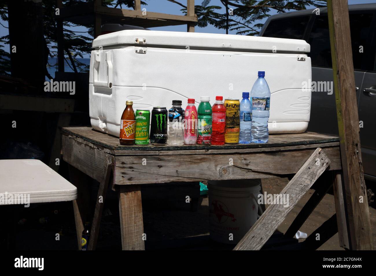 Grenada Road Near to St Cool Drinks on Sale by the roadside