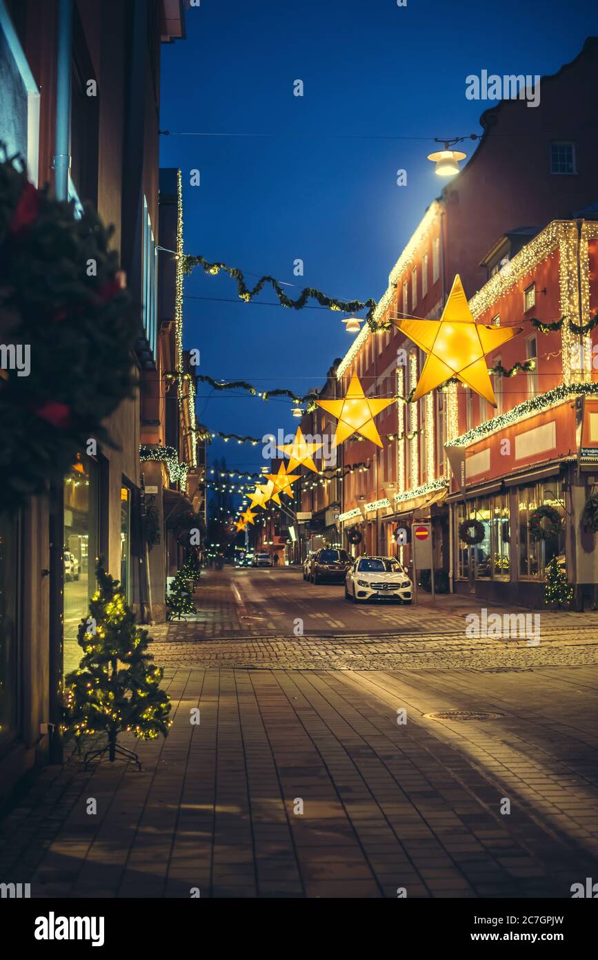 Christmas lights Streets Stock Photo Alamy